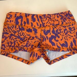 Fleo Orange and Purple Leopard Shorts